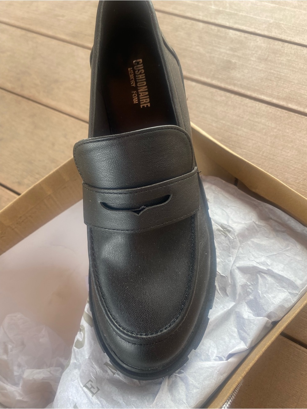 Cushionaire Women's Black Penny Loafer - Slip-On Comfort